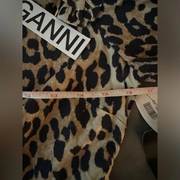 Ganni Leopard Cotton Poplin Mini Dress - Picture 9 of 15